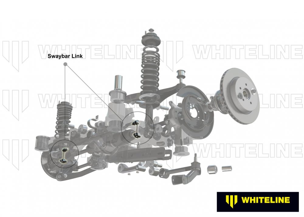 WHITELINE – Rear Heavy Duty Adjustable Anti-Roll Bar Drop Links Mercedes A B CLA GLA Class W176 W246 C117 X156 2012 -2019
