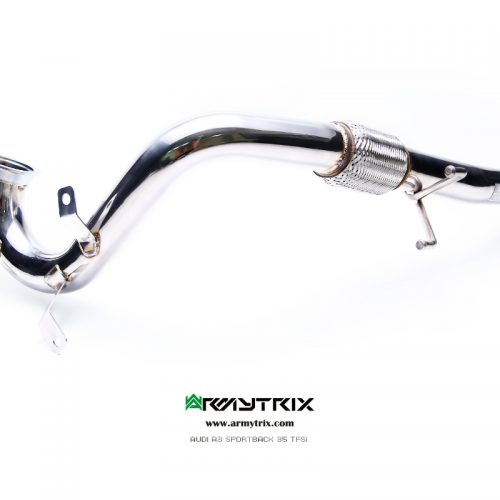 Armytrix – Stainless Steel High-flow performance de-catted down pipe with cat simulator for VW GOLF MK7 14 TSI