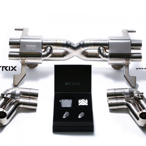 Armytrix – Titanium X pipe mufflers + Valvetronic tailpipe section (L and R) + Wireless remote control kit for AUDI R8 42 42 FSI COUPE