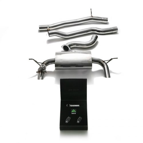 Armytrix – Stainless Steel Mid-pipe 1 + Mid-pipe 2 + Valvetronic muffler + Wireless remote control kit for AUDI TT 8S 20 TFSI COUPE
