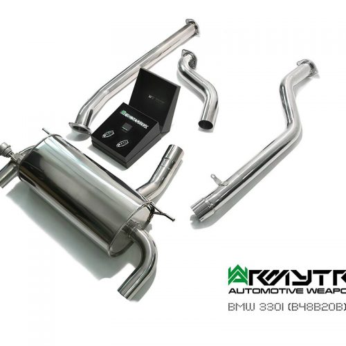 Armytrix – Stainless Steel Front pipe + Mid pipe 1 + Mid pipe 2 + Link pipe + Valvetronic mufflers + Wireless remote control kit for BMW 3 SERIES F34 320I