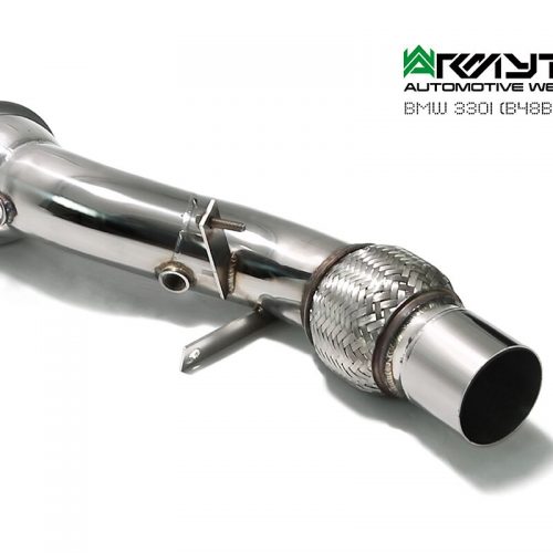 Armytrix – Stainless Steel High-flow performance decatted downpipe with cat simulator for BMW 5 SERIES G30 520I