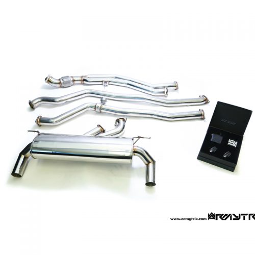 Armytrix – Stainless Steel Front Y pipe + Mid pipe (L and R) + Valvetronic mufflers + Wireless remote control kit for BMW 1 SERIES F20 M135I