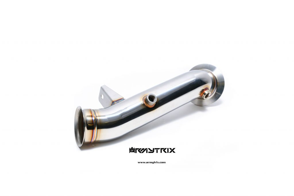 Armytrix – Stainless Steel High-flow performance decatted downpipe with cat simulator – Ver 1 (before 07/2013) for BMW 4 SERIES F36 435I