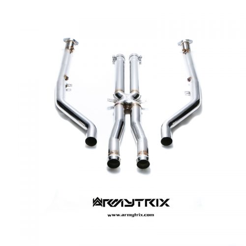 Armytrix – Stainless Steel Front pipe with 200 cpsi catalytic converters (L+R) + X-pipe for BMW 3 SERIES E92 M3