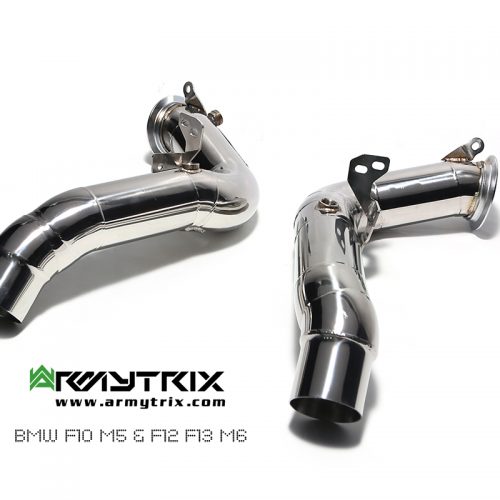 Armytrix – Stainless Steel High-flow performance decatted downpipe with cat simulator (L+R) for BMW 6 SERIES F13 M6
