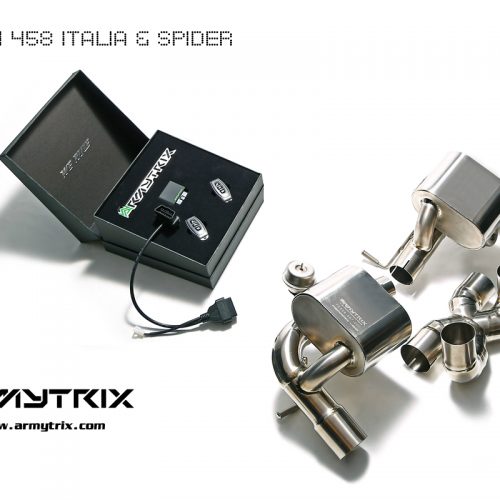 Armytrix – Titanium X-pipe + Valvetronic Muffler (L and R) + Wireless Remote Control Kit for FERRARI 458 ITALIA 45L