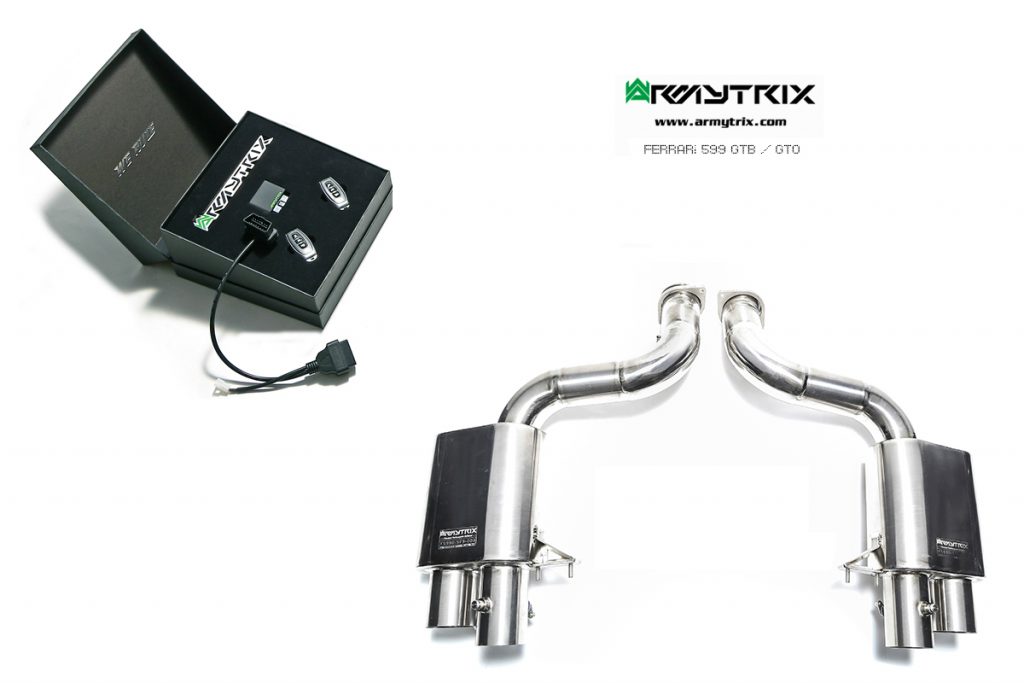 Armytrix – Titanium Valvetronic Muffler (L and R) + Wireless Remote Control Kit for FERRARI 599 GTO 60L