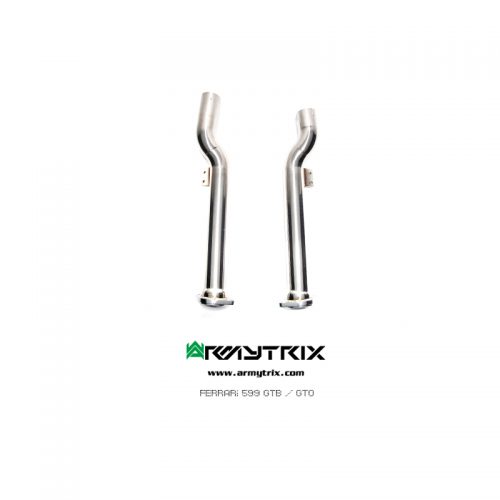 Armytrix – Stainless Steel Ceramic Coated High-flow Performance Decatted Pipe with Cat-simulator for FERRARI 599 GTB FIORANO 60L