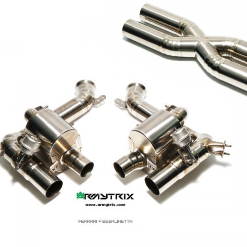 Armytrix – Titanium X-pipe + Valvetronic Muffler (L and R) + Wireless Remote Control Kit for FERRARI F12 BERLINETTA 63L