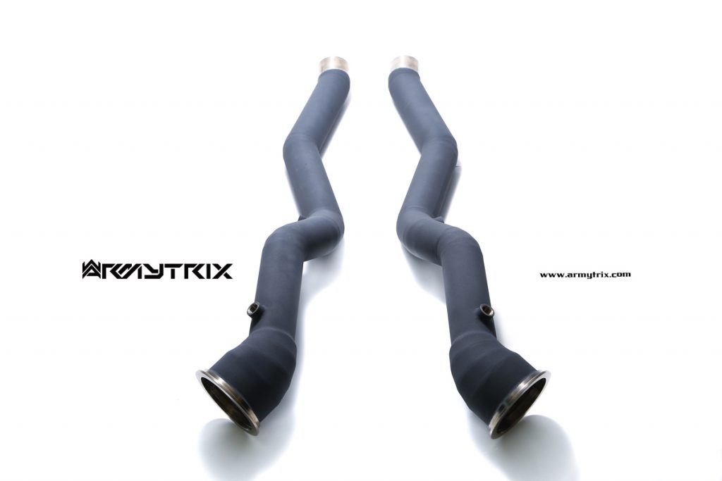 Armytrix – Titanium Ceramic Coated High-Flow Performance Decatted Pipe with Cat-simulator for FERRARI F12 TDF 63L