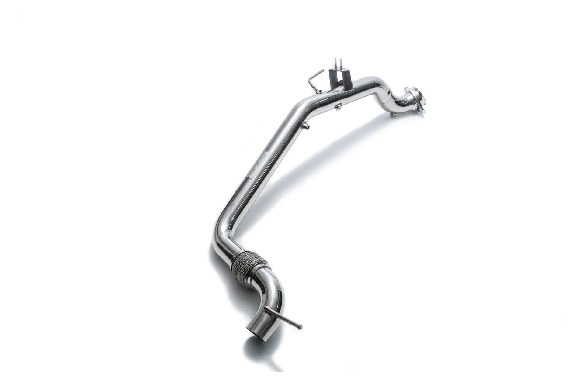 Armytrix – Stainless Steel High-Flow Performance Decatted Pipe with Cat-simulator (2018 version) for FORD MUSTANG ECOBOOST MK6 23L COUPE