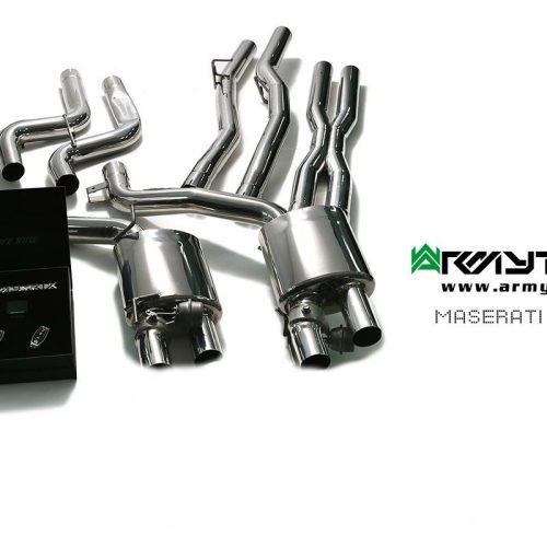 Armytrix – Stainless Steel Front pipe + Mid-pipe + Valvetronic muffler + wireless remote control kit for MASERATI GHIBLI M157 30L