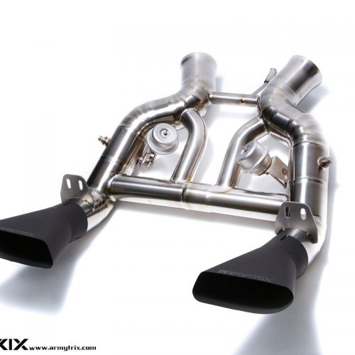 Armytrix – Titanium Valvetronic Muffler + Wireless Remote Control Kit + Titanium Matte Black Tips for MCLAREN 650S 650S 38L