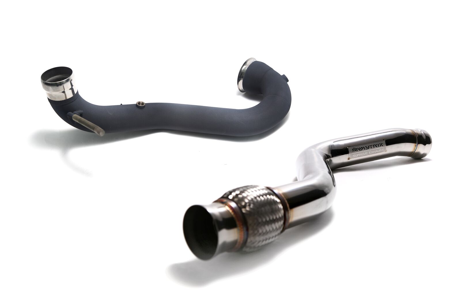 Armytrix – Stainless Steel Ceramic Coated High-flow Performance Decatted downipe with Cat-simulator + link pipe for MERCEDES-BENZ A-CLASS W176 A45 AMG