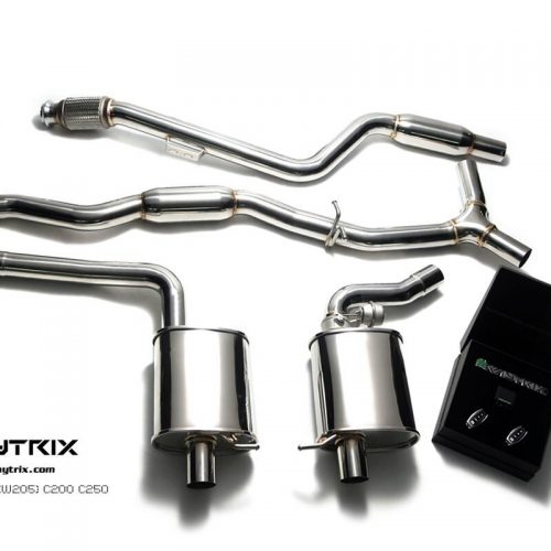 Armytrix – Stainless Steel Front-pipe + Mid-pipe + Valvetronic Muffler (L and R) + Wireless Remote Control Kit for MERCEDES-BENZ C-CLASS C205 C180