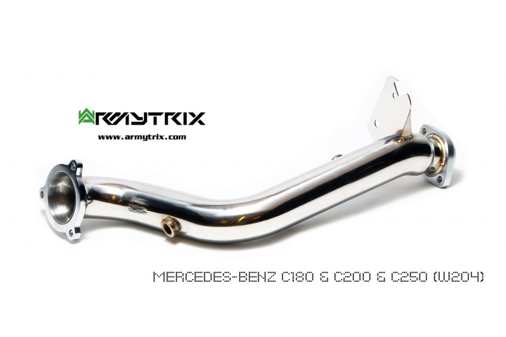 Armytrix – Stainless Steel High-flow Performance Decatted Pipe with Cat-simulator (Left Hand Drive) for MERCEDES-BENZ C-CLASS W204 C200