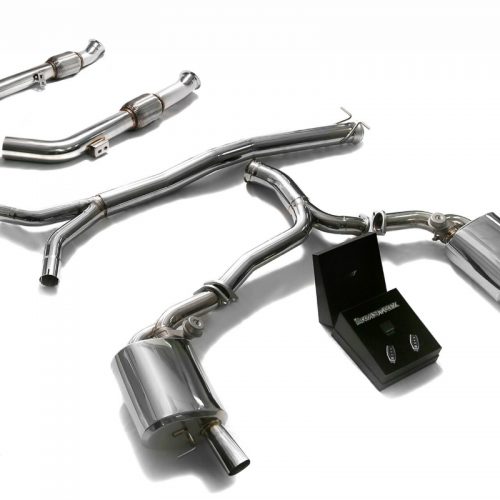 Armytrix – Stainless Steel Front pipe (L and R) + Front Y-pipe + Mid Y-pipe + Valvetronic Muffler (L and R) + Wireless Remote Control Kit (fits to the stock rear bumper) for MERCEDES-BENZ C-CLASS S205 C400