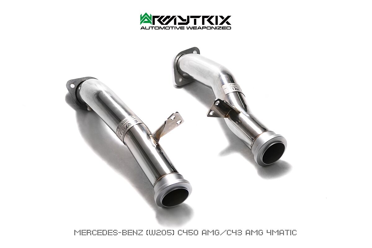Armytrix – Stainless Steel High-flow Performance Decatted Pipe with Cat-simulator (L+R) (Left Hand Drive) for MERCEDES-BENZ E-CLASS W213 E400
