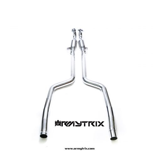 Armytrix – Stainless Steel High-flow Performance Decatted Pipe with Cat-simulator (L+R) for MERCEDES-BENZ C-CLASS W204 C63 AMG