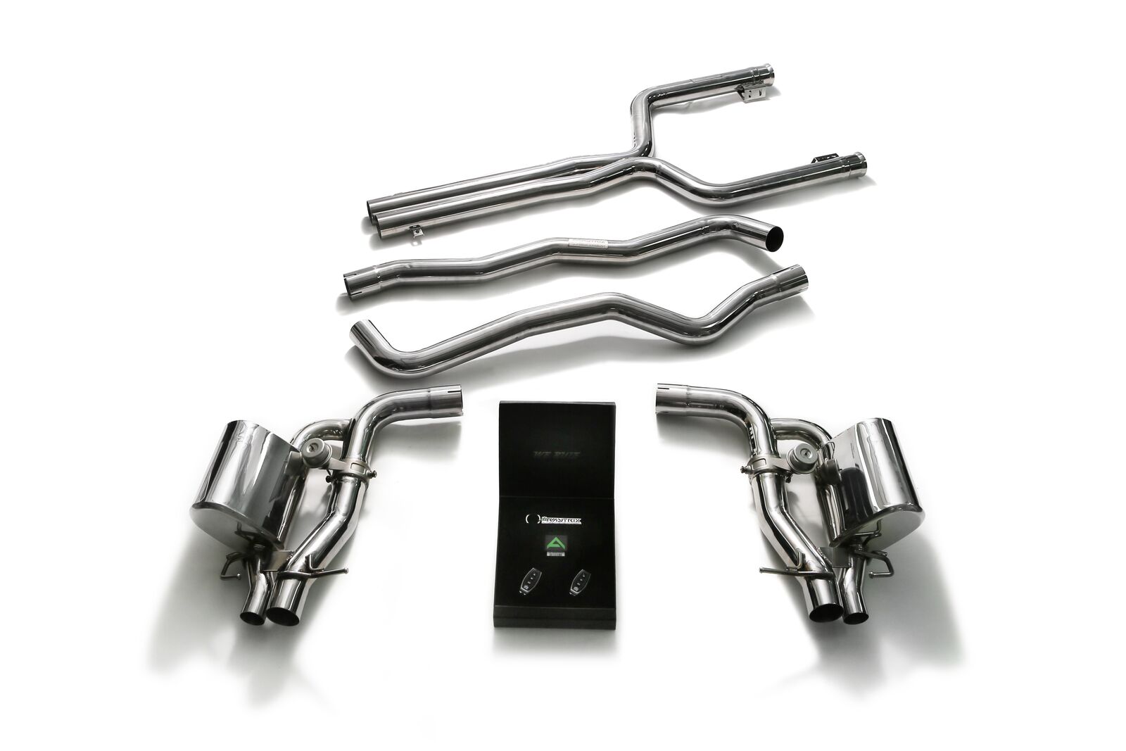 Armytrix – Stainless Steel Front-pipe + Mid-pipe (L and R)+ Valvetronic Muffler (L and R) + Wireless Remote Control Kit for MERCEDES-BENZ C-CLASS C205 C63 AMG