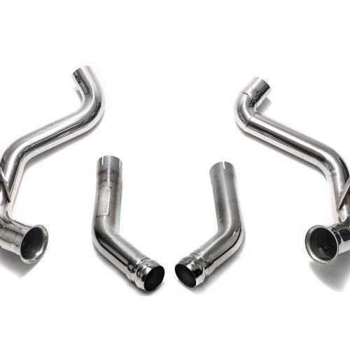 Armytrix – Stainless Steel Decatted down pipe (L+R) + Secondary down pipe with Cat-simulator (L+R) for MERCEDES-BENZ C-CLASS C205 C63 AMG
