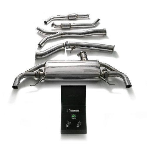 Armytrix – Stainless Steel Front pipe + Y-pipe + Mid pipe + Valvetronic Muffler + Wireless Remote Control Kit (Fit to stock rear bumper) for MERCEDES-BENZ GLC C253 GLC400