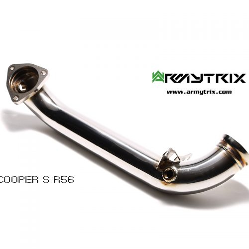 Armytrix – Stainless Steel High-flow performance de-catted down pipe with cat simulator for MINI COOPER S R56 16L