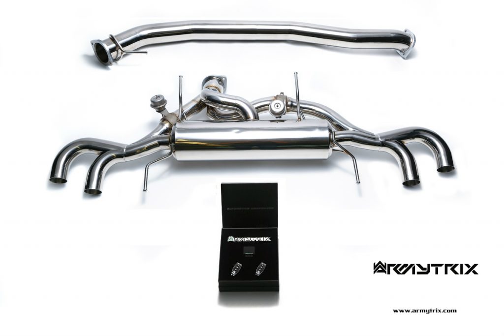 Armytrix – Stainless Steel (90mm) Mid-pipe + Valvetronic Muffler + Wireless Remote Control Kit for NISSAN GT-R R35 38L