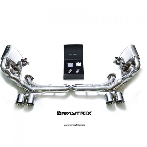 Armytrix – Stainless Steel X-pipe + Valvetronic Muffler (L and R) + Wireless Remote Control Kit for PORSCHE 911 997 MK2 36L CARRERA