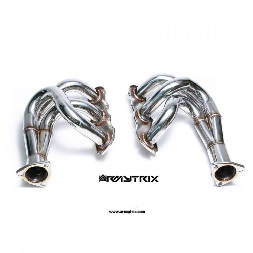 Armytrix – Stainless Steel High-flow Performance Decatted Header with Cat-simulator (L+R) for PORSCHE 911 997 MK2 38L CARRERA