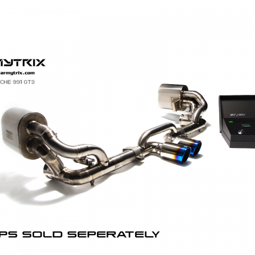 Armytrix – Titanium Valvetronic Muffler (L and R) + Connect Pipe + Wireless Remote Control Kit for PORSCHE 911 991 MK1 40L GT3 RS