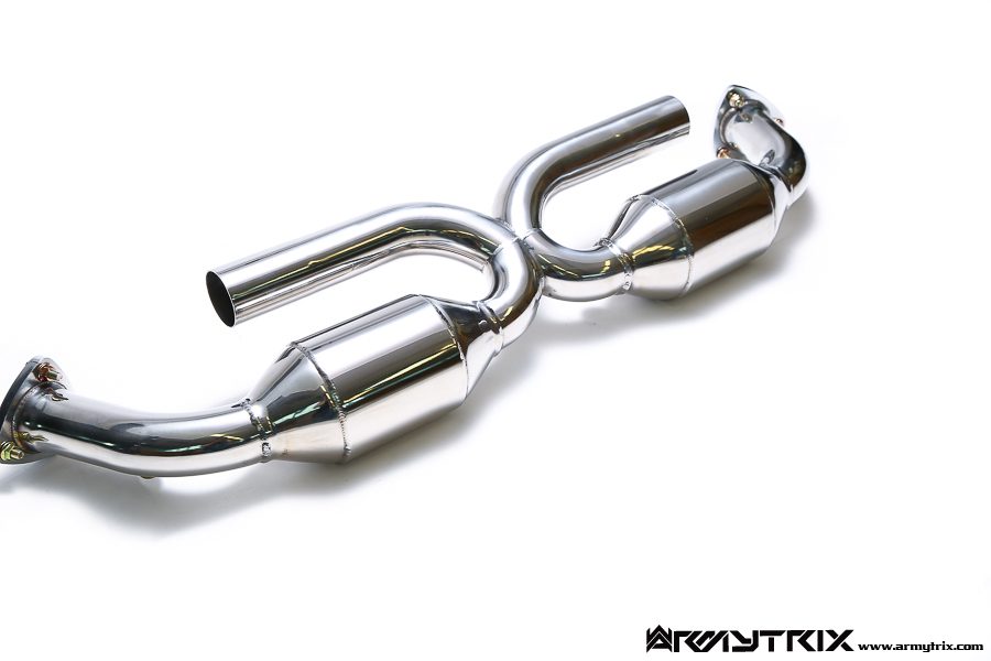 Armytrix – Stainless Steel High-flow 200 CPSI Catalytic Converter X pipe for PORSCHE 911 997 MK1 38L CARRERA