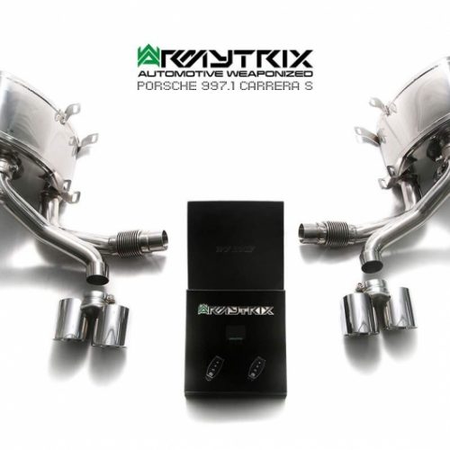 Armytrix – Stainless Steel Valvetronic Muffler (L and R) + Wireless Remote Control Kit for PORSCHE 911 997 MK1 36L CARRERA