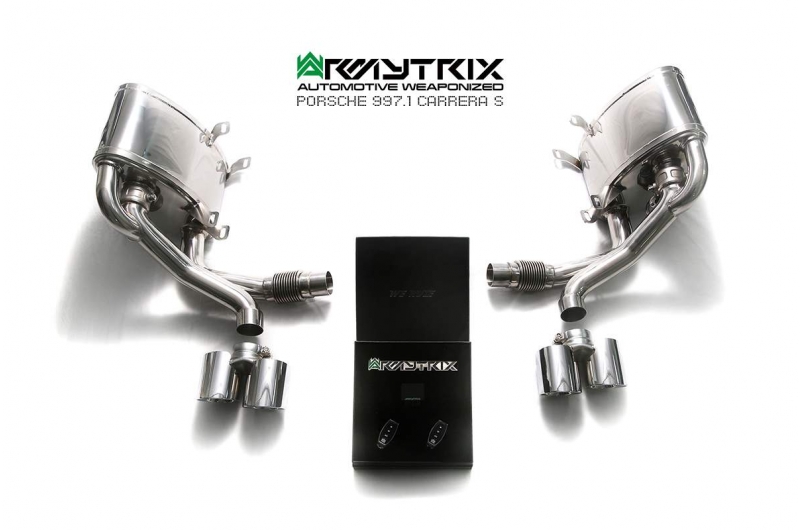 Armytrix – Stainless Steel Valvetronic Muffler (L and R) + Wireless Remote Control Kit for PORSCHE 911 997 MK1 36L CARRERA