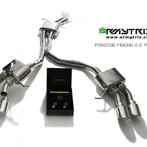 Armytrix – Stainless Steel Mid-pipe + Valvetronic Muffler (L and R) + Wireless Remote Control Kit for PORSCHE MACAN 95B 30L GTS