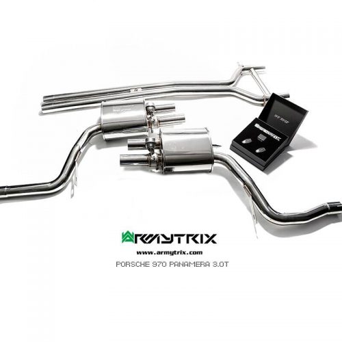 Armytrix – Stainless Steel Mid-pipe + Valvetronic Muffler (L and R) + Wireless Remote Control Kit for PORSCHE PANAMERA 970 FACELIFT 30L