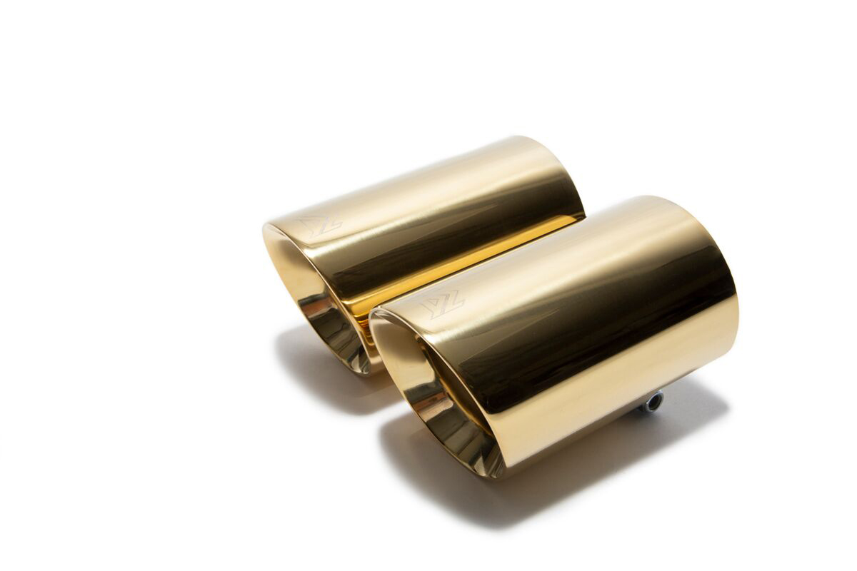 Armytrix – Stainless Steel Dual gold tips (2x89mm) for SEAT LEON 5F 20L CUPRA 280