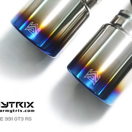Armytrix – Titanium Dual Titanium Blue Tips (2x101mm) for PORSCHE 911 991 MK1 40L GT3 RS