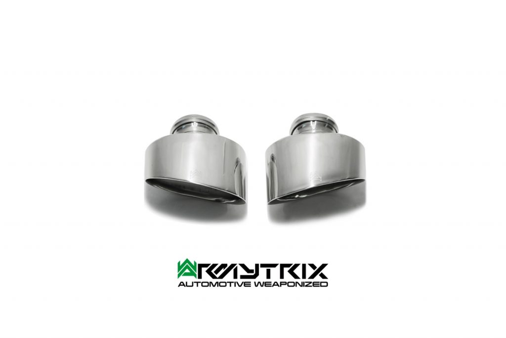 Armytrix – Stainless Steel Dual Chrome silver tips (2x Oval tips 89x120mm) for MERCEDES-BENZ A-CLASS W176 A250