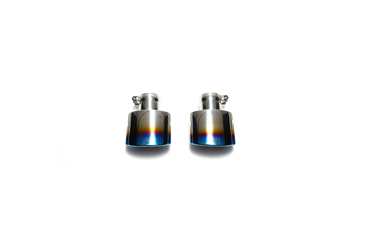 Armytrix – Stainless Steel Dual Blue coated tips (2x Oval tips 73x120mm) for MERCEDES-BENZ CLA C117 CLA200