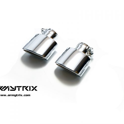 Armytrix – Stainless Steel Dual Chrome silver tips (2x Oval tips 73x120mm) for MERCEDES-BENZ CLA X117 CLA200 SHOOTING BRAKE