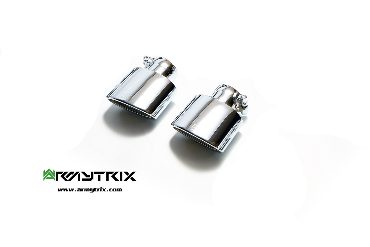 Armytrix – Stainless Steel Dual Chrome silver tips (2x Oval tips 73x120mm) for MERCEDES-BENZ CLA C117 CLA180