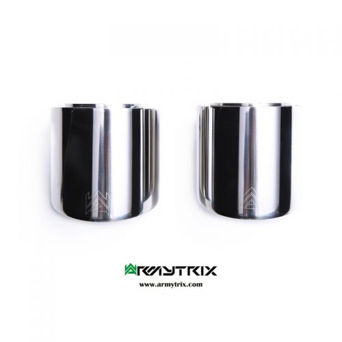 Armytrix – Stainless Steel Dual Chrome Silver Tips (2x89mm) for PORSCHE BOXSTER 718 20L