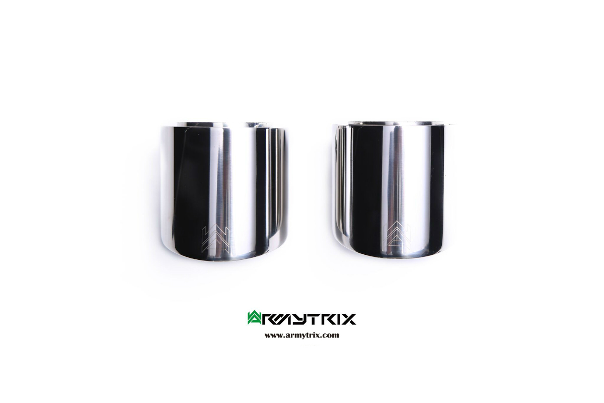 Armytrix – Stainless Steel Dual Chrome Silver Tips (2x89mm) for PORSCHE BOXSTER 9872 34L