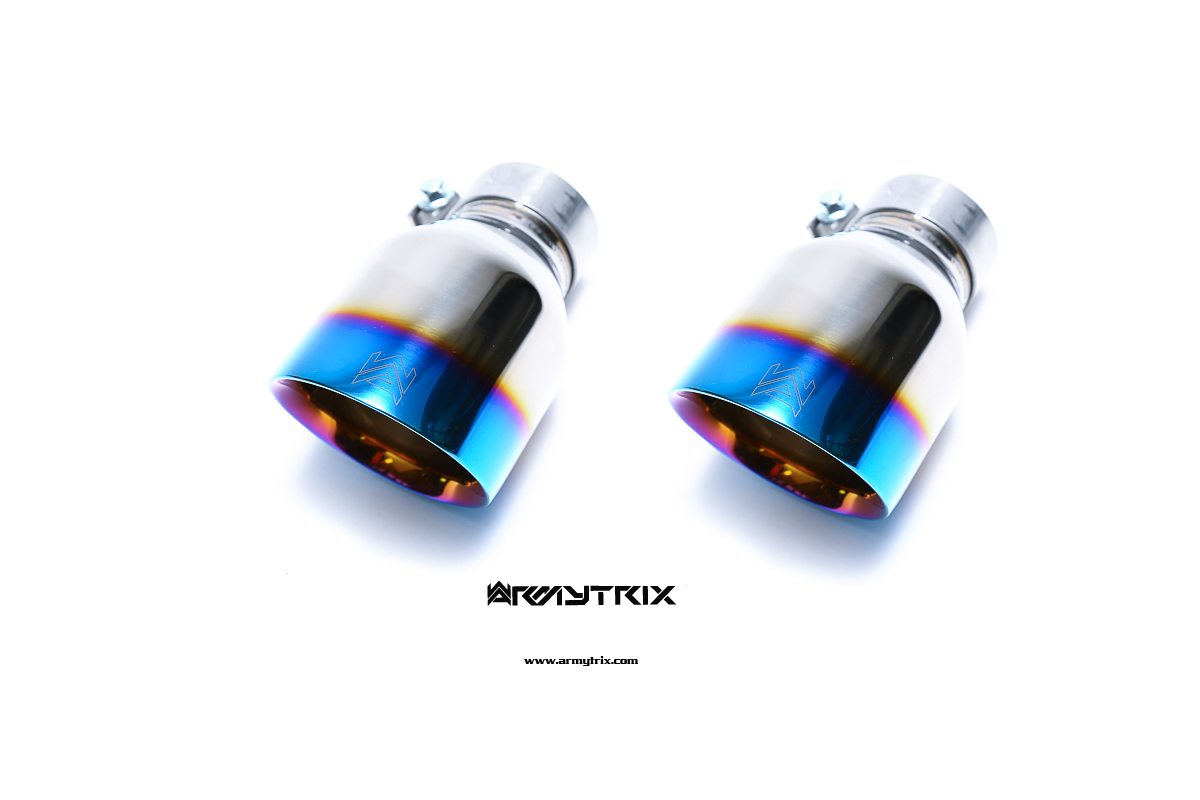 Armytrix – Stainless Steel Dual Blue Coated Tips (2X115mm) for FORD FOCUS MK3 23L RS