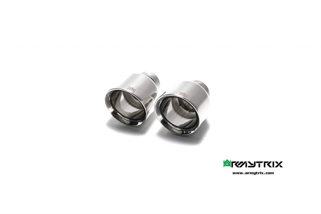 Armytrix – Stainless Steel Dual Chrome Silver Tips (2X115mm) for FORD FOCUS MK3 23L RS