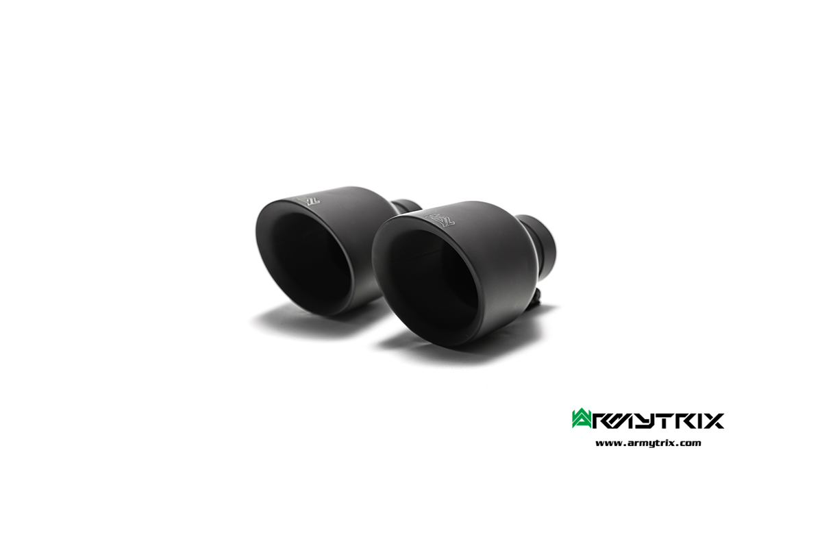 Armytrix – Stainless Steel Dual Matte Black Tips (2X115mm) for FORD FOCUS MK3 23L RS