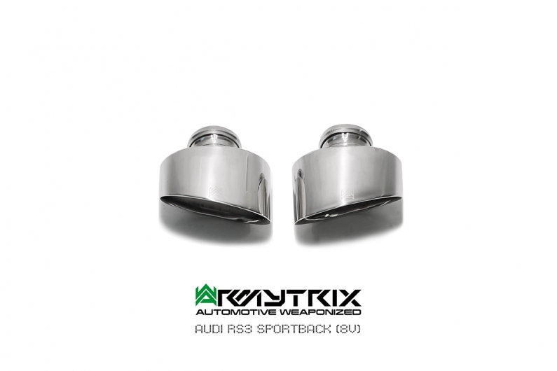 Armytrix – Stainless Steel Dual Chrome silver tips for AUDI RS3 8V 25 TFSI SPORTBACK