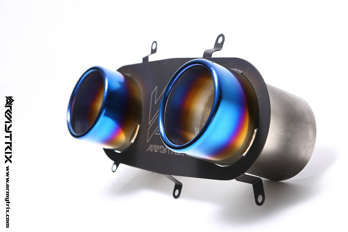 Armytrix – Titanium Twin Titanium Blue Tips for FERRARI 458 ITALIA 45L
